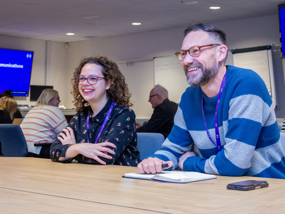 Two IOSH staff members in meeting
