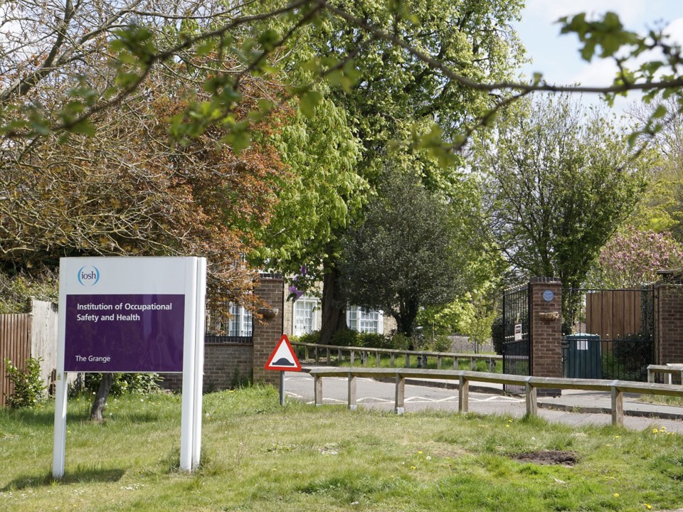 Signpost and driveway to IOSH building
